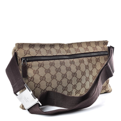 Gucci GG Monogram Double Pocket Belt Bag Dark Brown 3 of 12