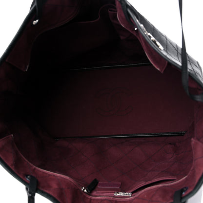 Chanel Grained Calfskin Large Shopping Fever Tote Black 6 of 22