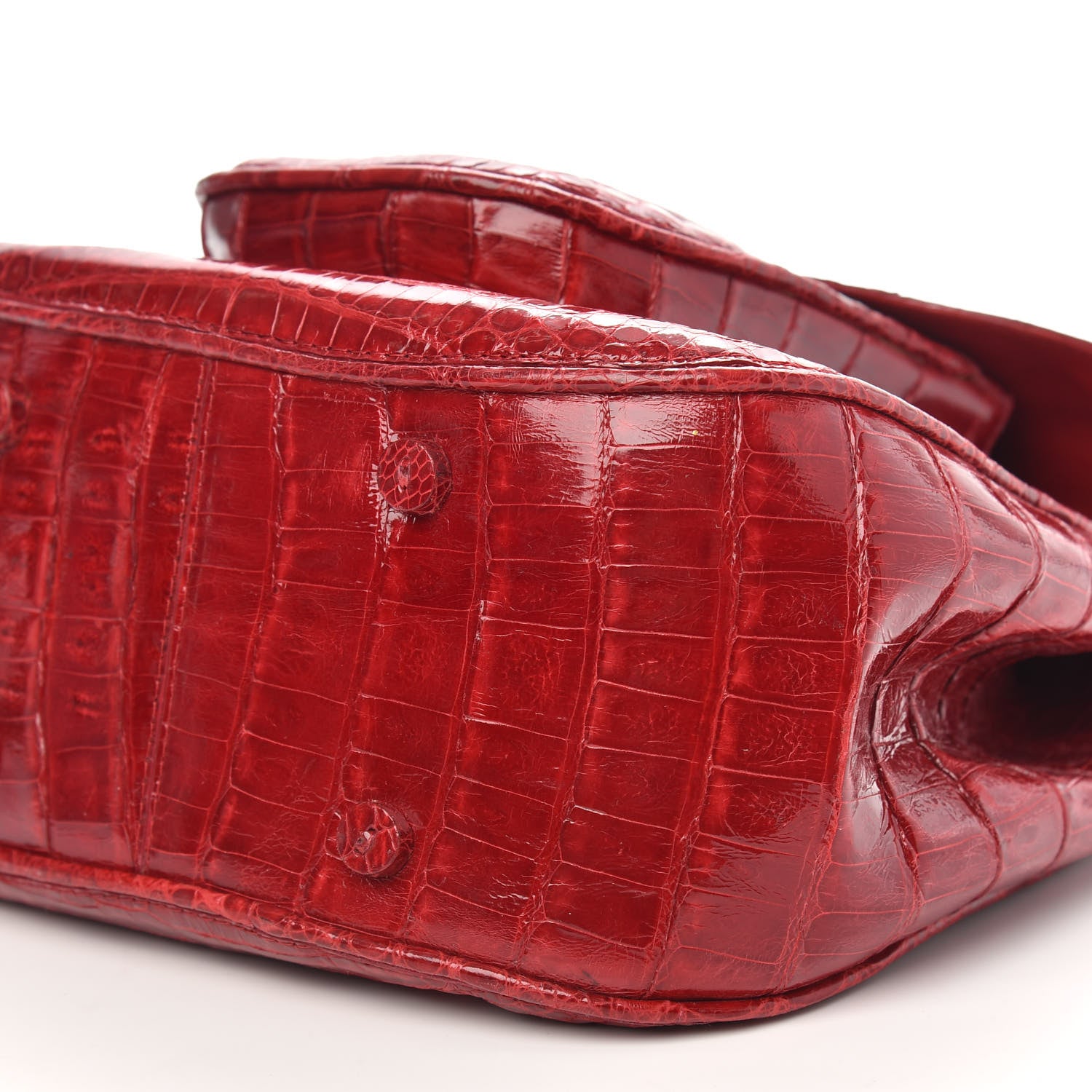 Nancy Gonzalez Crocodile Top Handle Bag Red 8 of 10