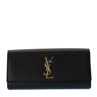Saint Laurent Grain De Poudre Monogram Cassandre Clutch Black 1 of 7