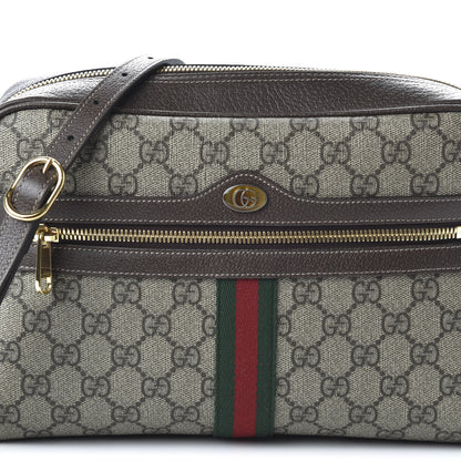 Gucci GG Supreme Monogram Web Small Ophidia Shoulder Bag Brown 11 of 11