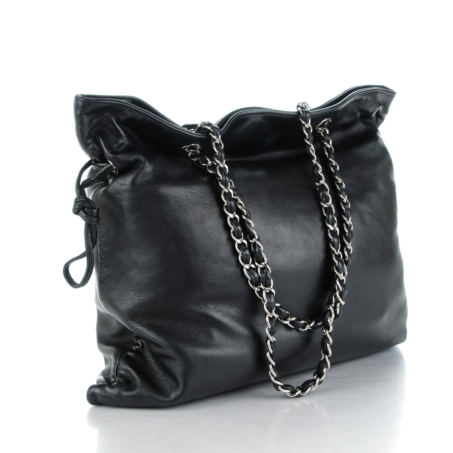 Lambskin CC Disc Tote Black