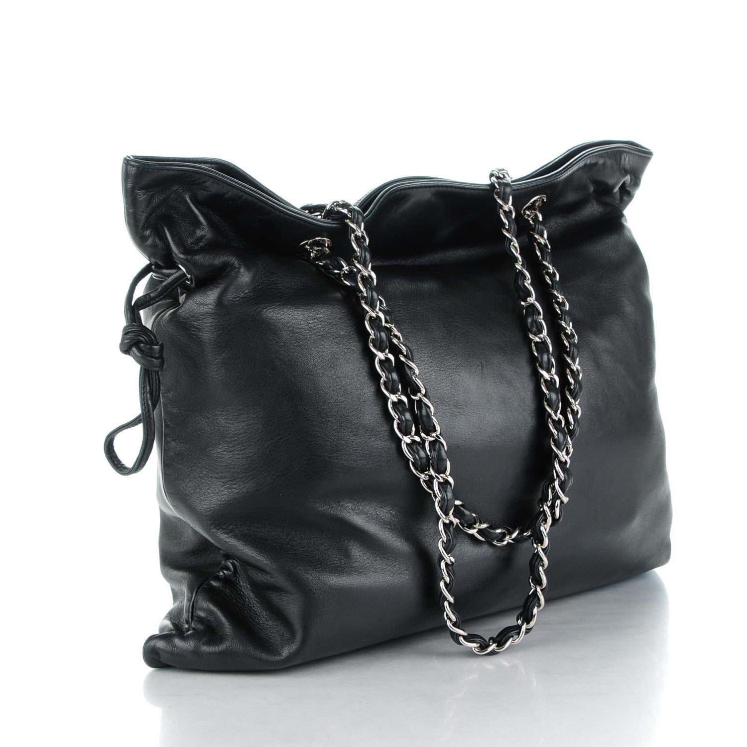 Chanel Lambskin CC Disc Tote Black 3 of 7