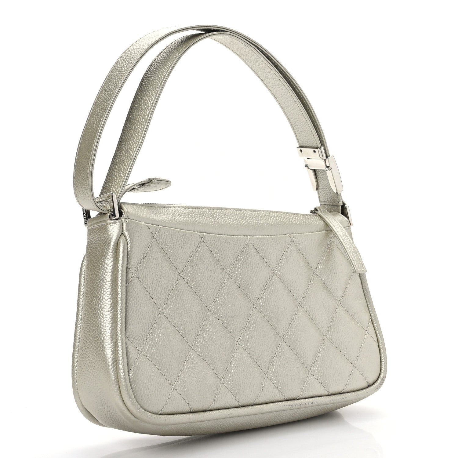 Chanel Metallic Caviar Quilted Timeless CC Shoulder Bag Gold 3 of 9