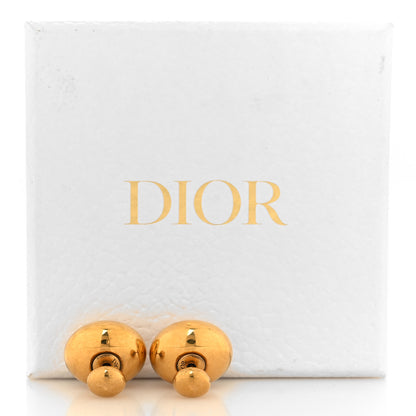 Christian Dior Oval Logo Tribales Earrings Gold 5 of 5