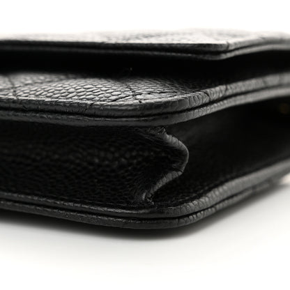Chanel Caviar Quilted Wallet On Chain WOC Black 11 of 12