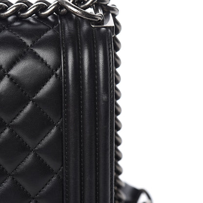 Chanel Lambskin Quilted New Medium Boy Flap Black 15 of 16