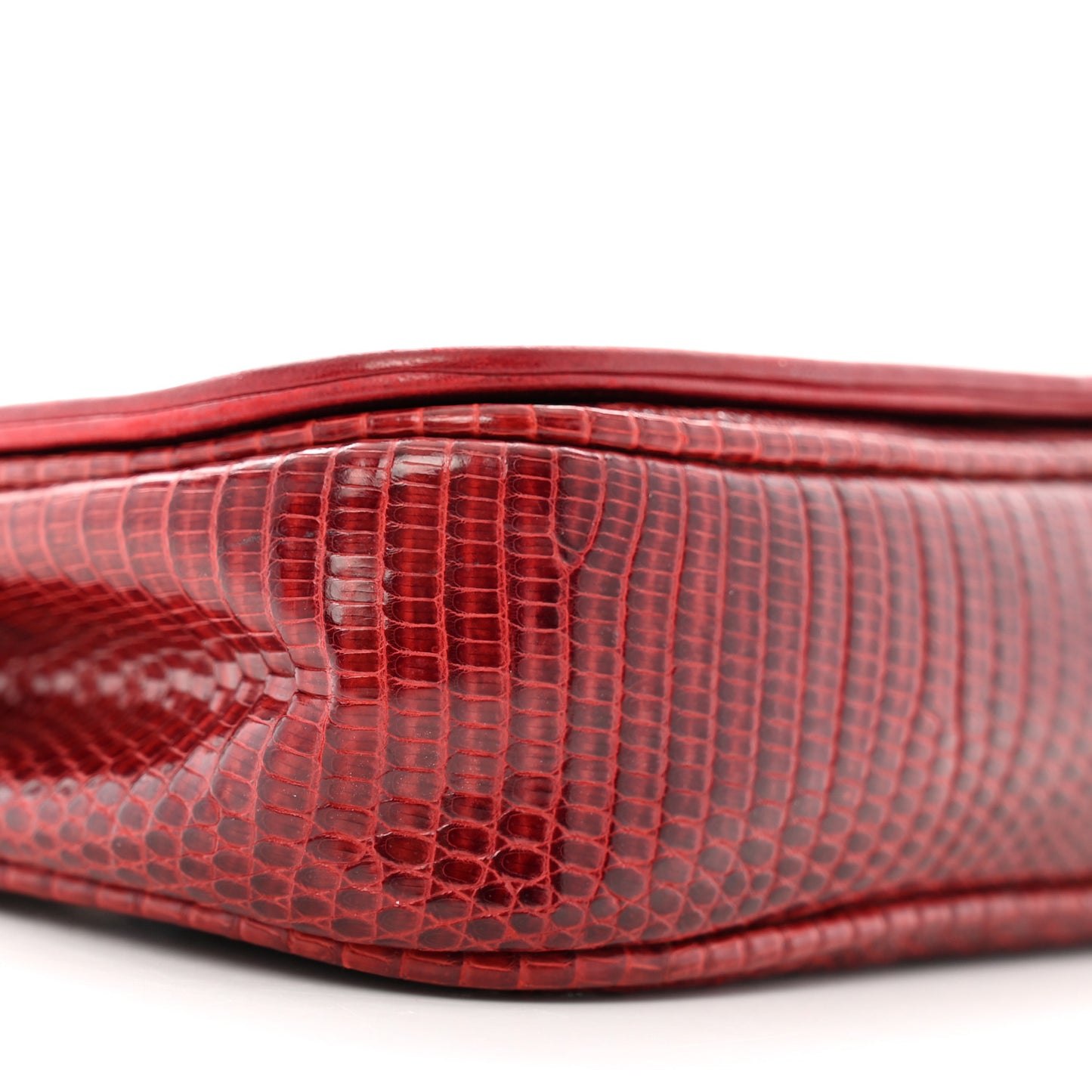 Lizard CC Mini Flap Bag Red