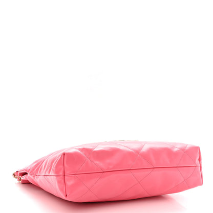 Chanel Shiny Calfskin Quilted Small Chanel 22 Coral Pink 5 of 11
