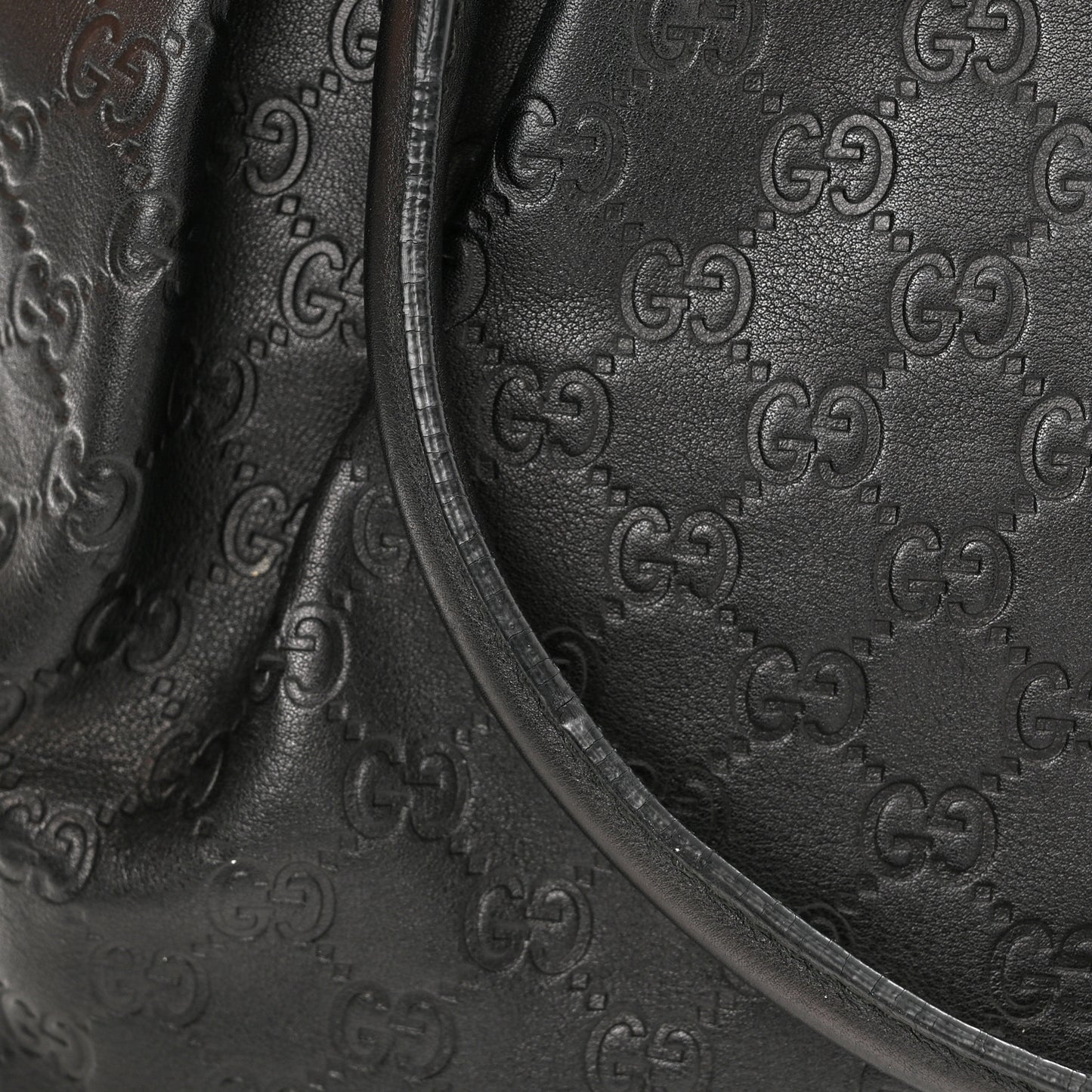 Guccissima Medium Sukey Top Handle Tote Black