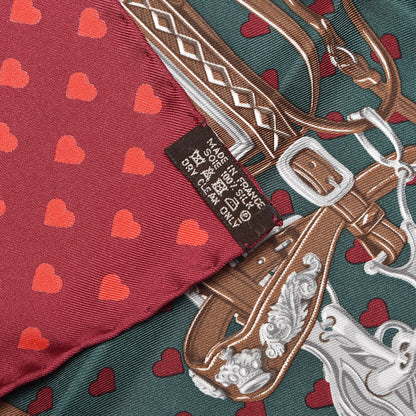 Hermes Silk Brides De Gala Love Pocket Square 5 of 5