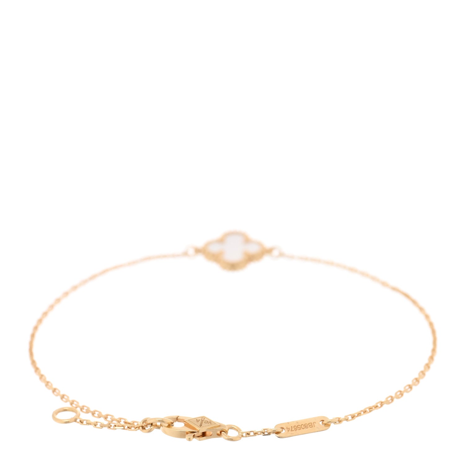 Van Cleef & Arpels 18K Yellow Gold Mother of Pearl Sweet Alhambra Bracelet 2 of 4
