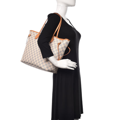 Louis Vuitton Damier Azur Neo Neverfull MM Rose Ballerine 2 of 19