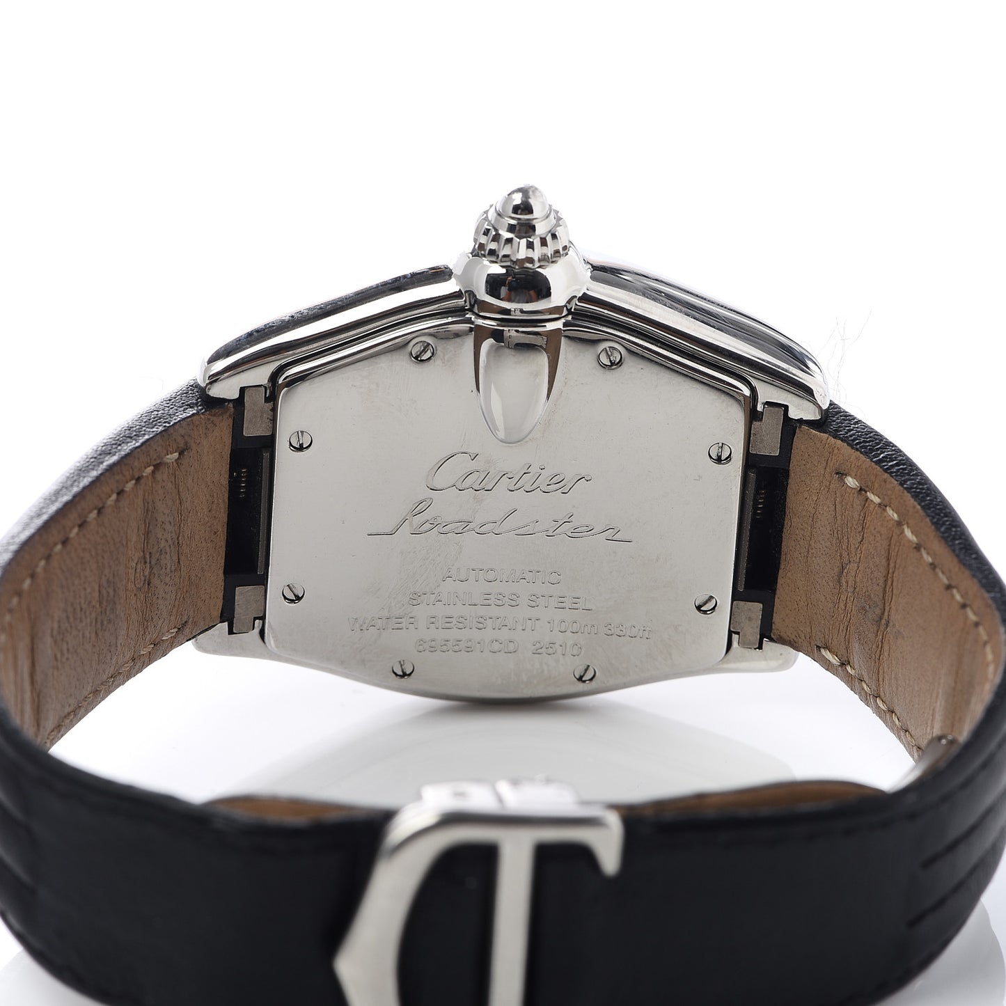 Stainless Steel Calfskin 37mm Las Vegas Roadster Automatic Watch Black