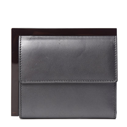 Gucci Calfskin Flap Wallet Grey 1 of 8