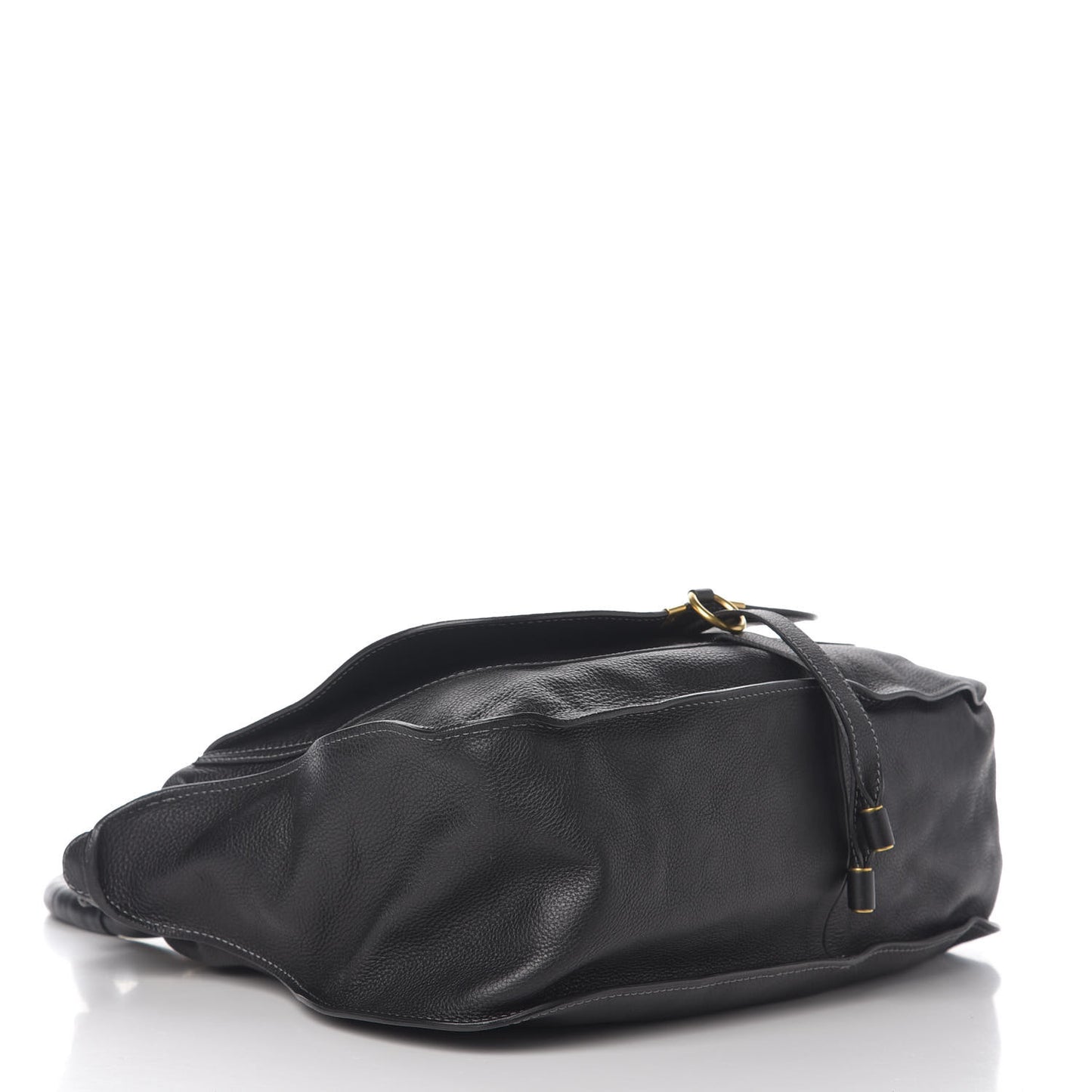 Calfskin Large Marcie Satchel Black