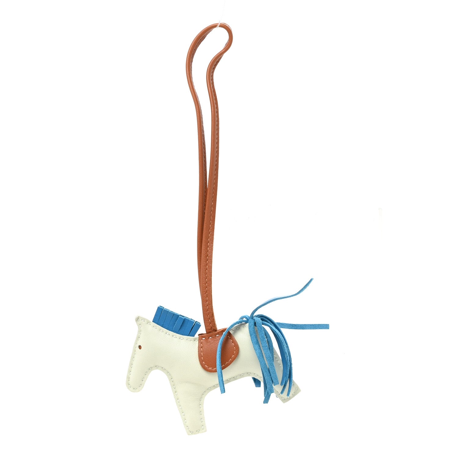 Hermes Milo Lambskin Grigri Rodeo Horse Bag Charm PM Vert Fizz Bleu Zanzibar Gold 1 of 4