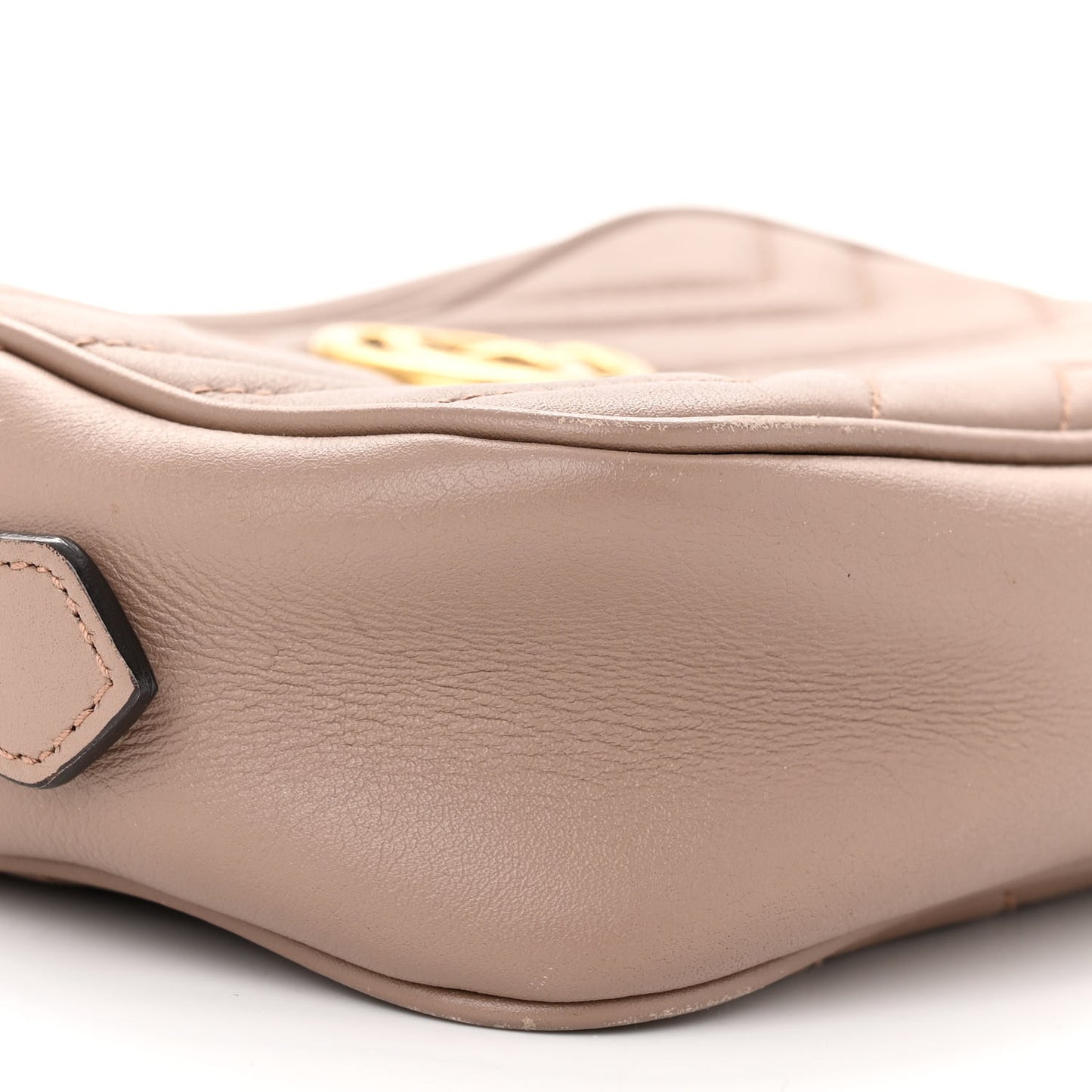 Calfskin Matelasse Mini GG Marmont Chain Shoulder Bag Porcelain Rose
