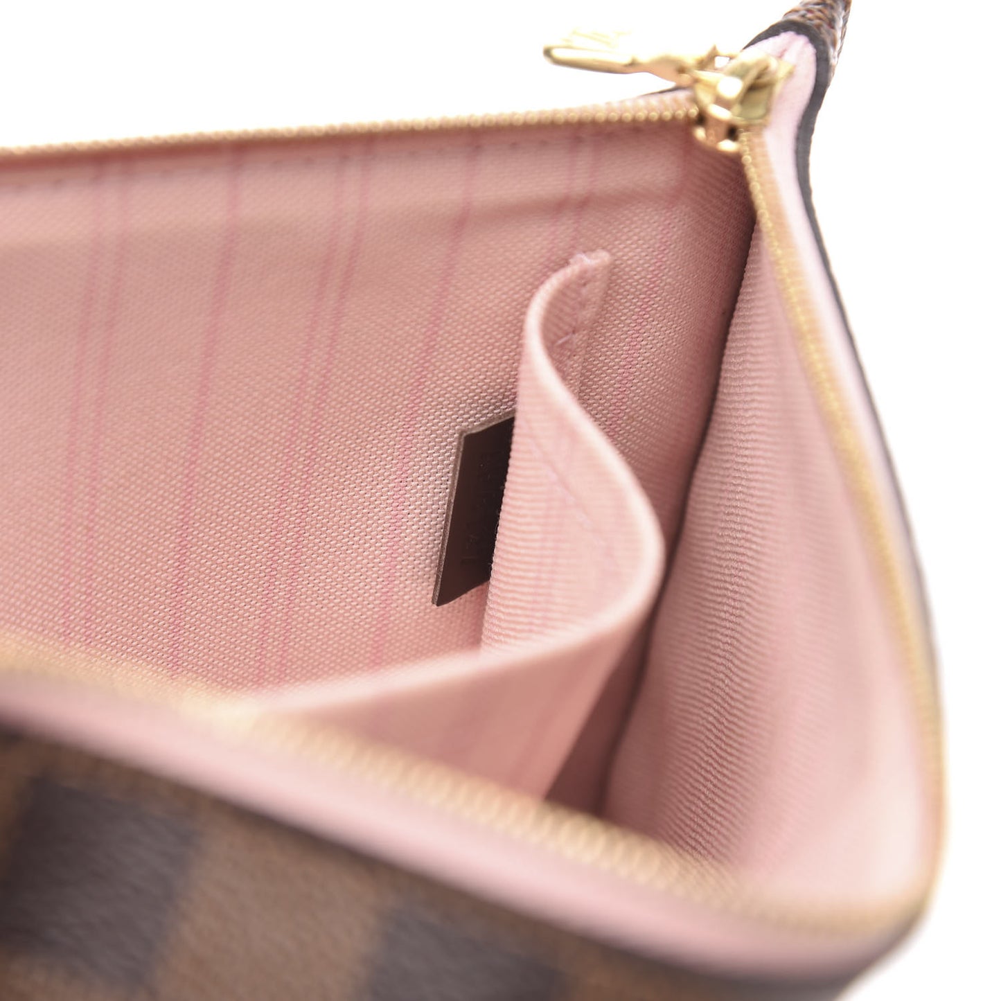 Damier Ebene Neverfull MM GM Pochette Rose Ballerine