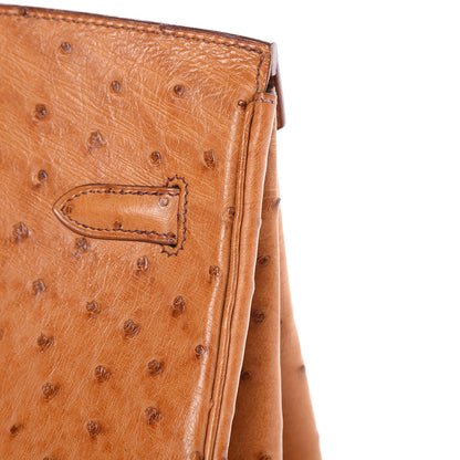 Hermes Ostrich Birkin 35 Gold 37 of 38