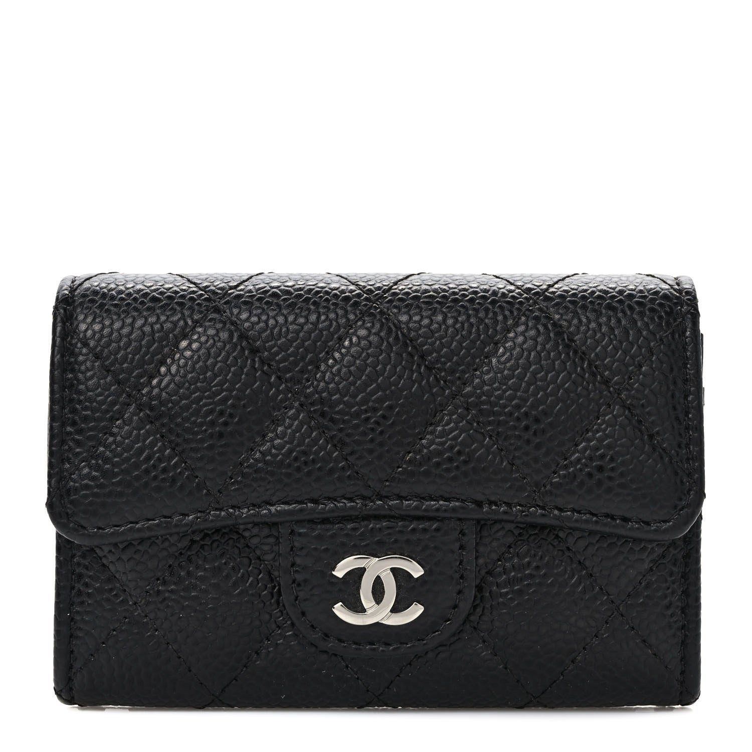 Chanel Caviar Quilted Flap Card Holder Black 1 of 7