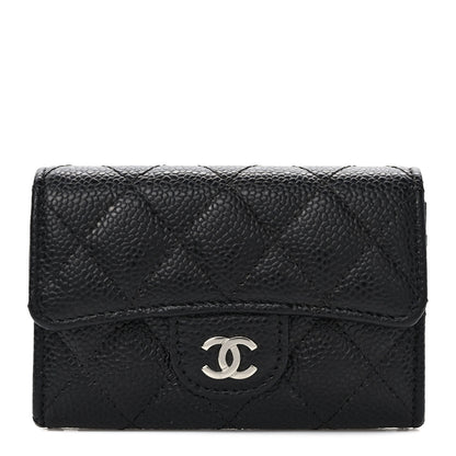 Chanel Caviar Quilted Flap Card Holder Black 1 of 7