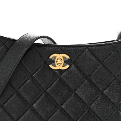 Chanel Lambskin Quilted Multi Chain Hobo Black 8 of 11