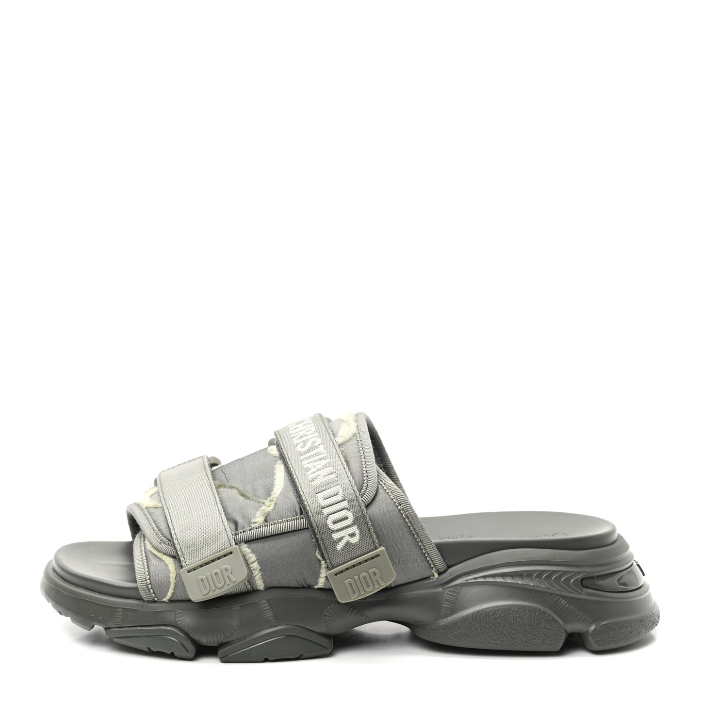 Technical Fabric D-Wander Slide Sandals 41 Kaki