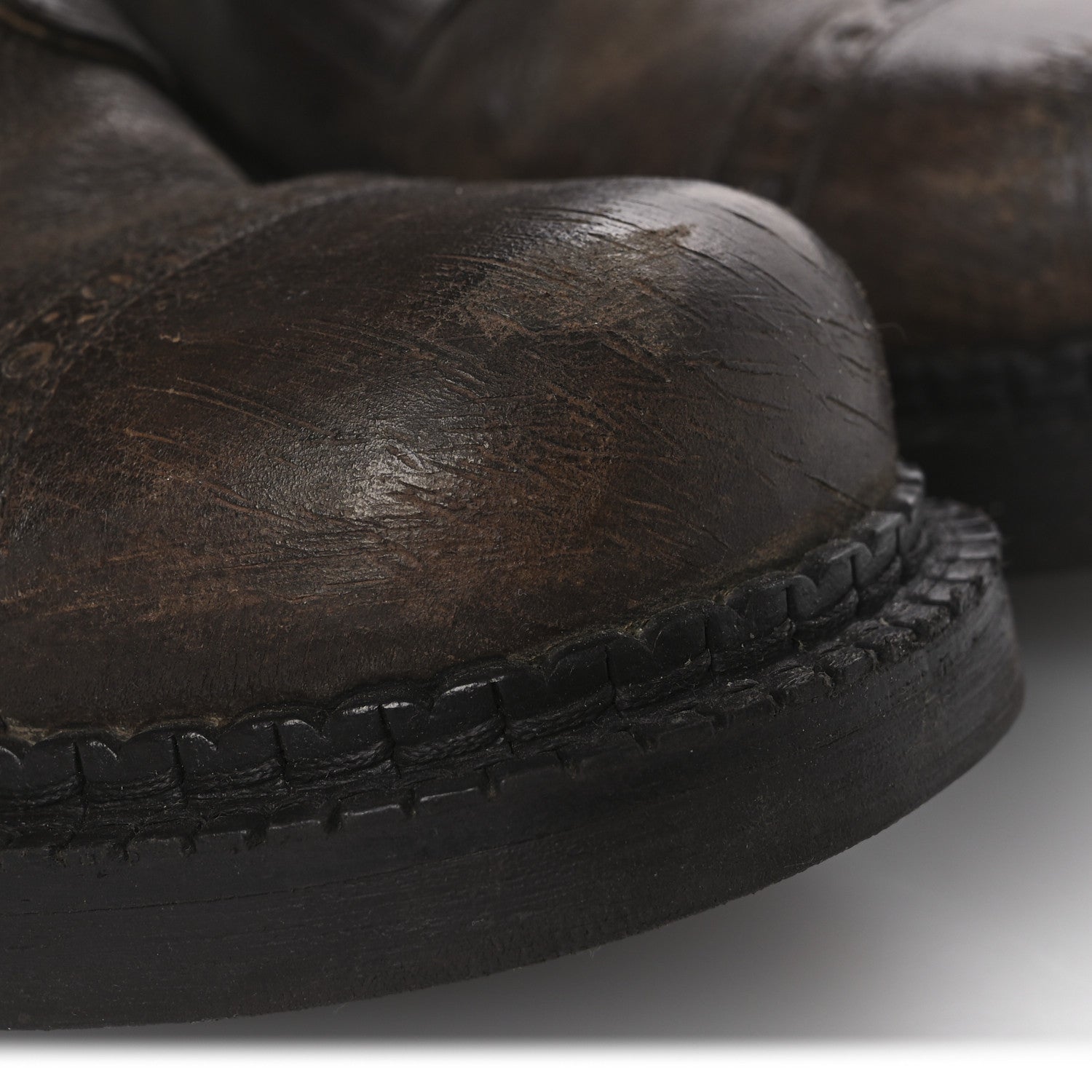 Miu Miu Antique Calfskin Buckle Boots 36.5 Cacao 12 of 14