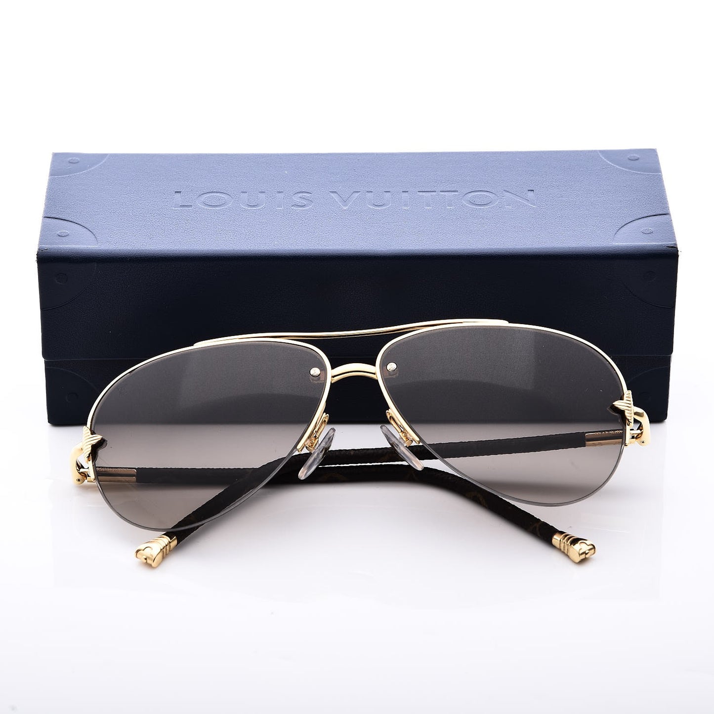 Monogram Petite Viola Pilote Aviator Sunglasses Z0571U Brown