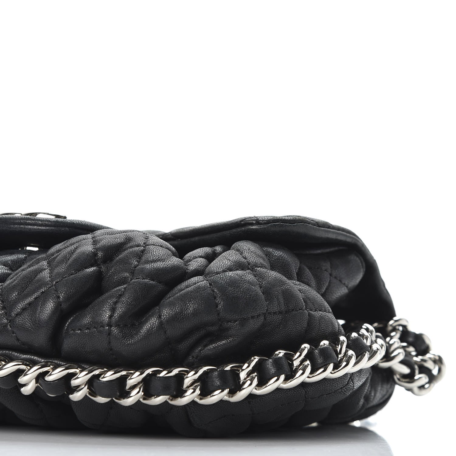 Chanel Washed Lambskin Quilted Mini Chain Around Flap Black 6 of 10