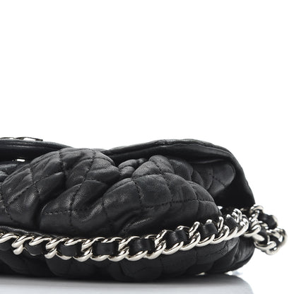 Chanel Washed Lambskin Quilted Mini Chain Around Flap Black 6 of 10