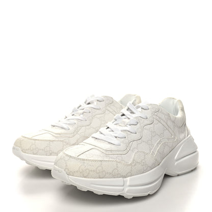 Gucci Tessuto Monogram GG Supreme Printed Mens Gucci Run Sneakers 8 White 3 of 10