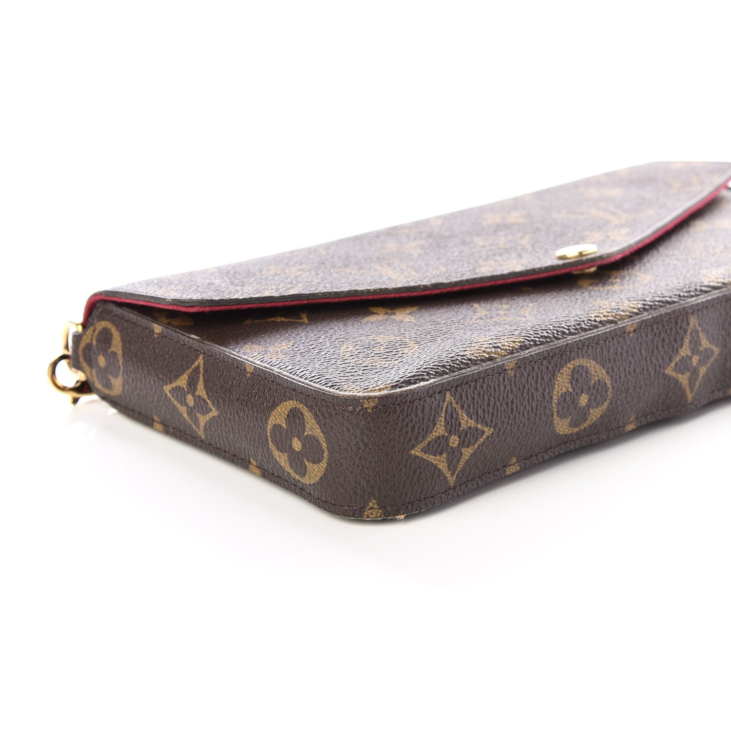 Louis Vuitton Monogram Pochette Felicie Chain Wallet Fuchsia 5 of 12