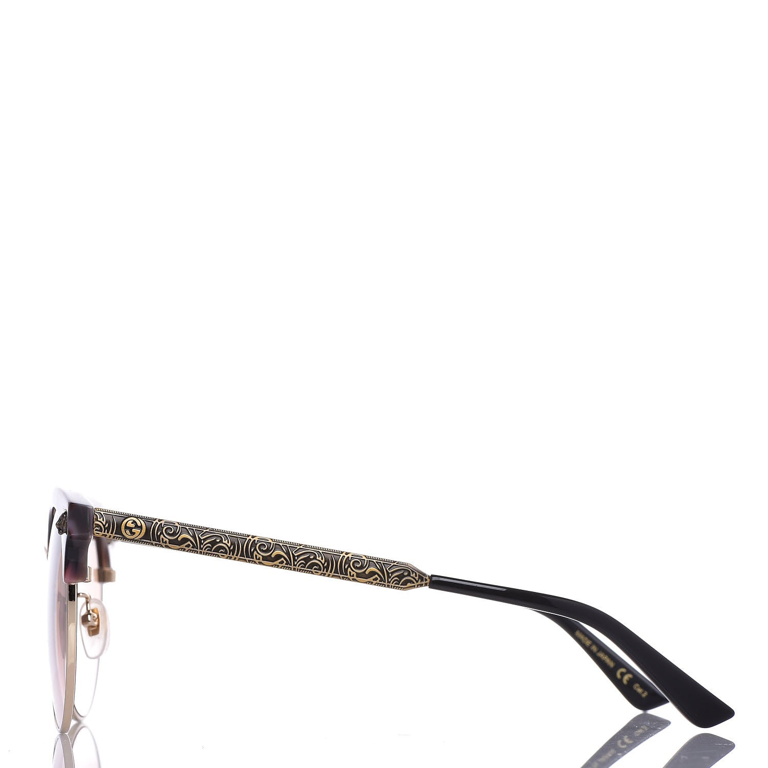 Gucci Metal Tiger GG0222SK Sunglasses Tortoise 2 of 7