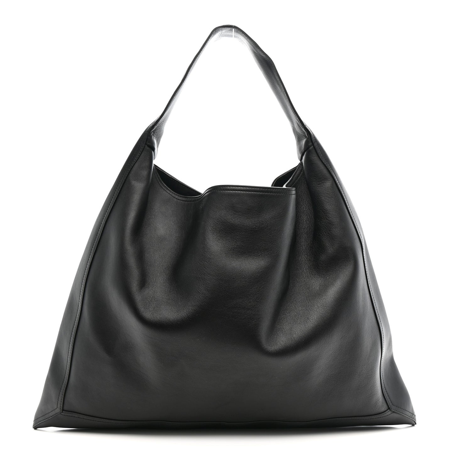 Silky Calfskin Large Hop Black