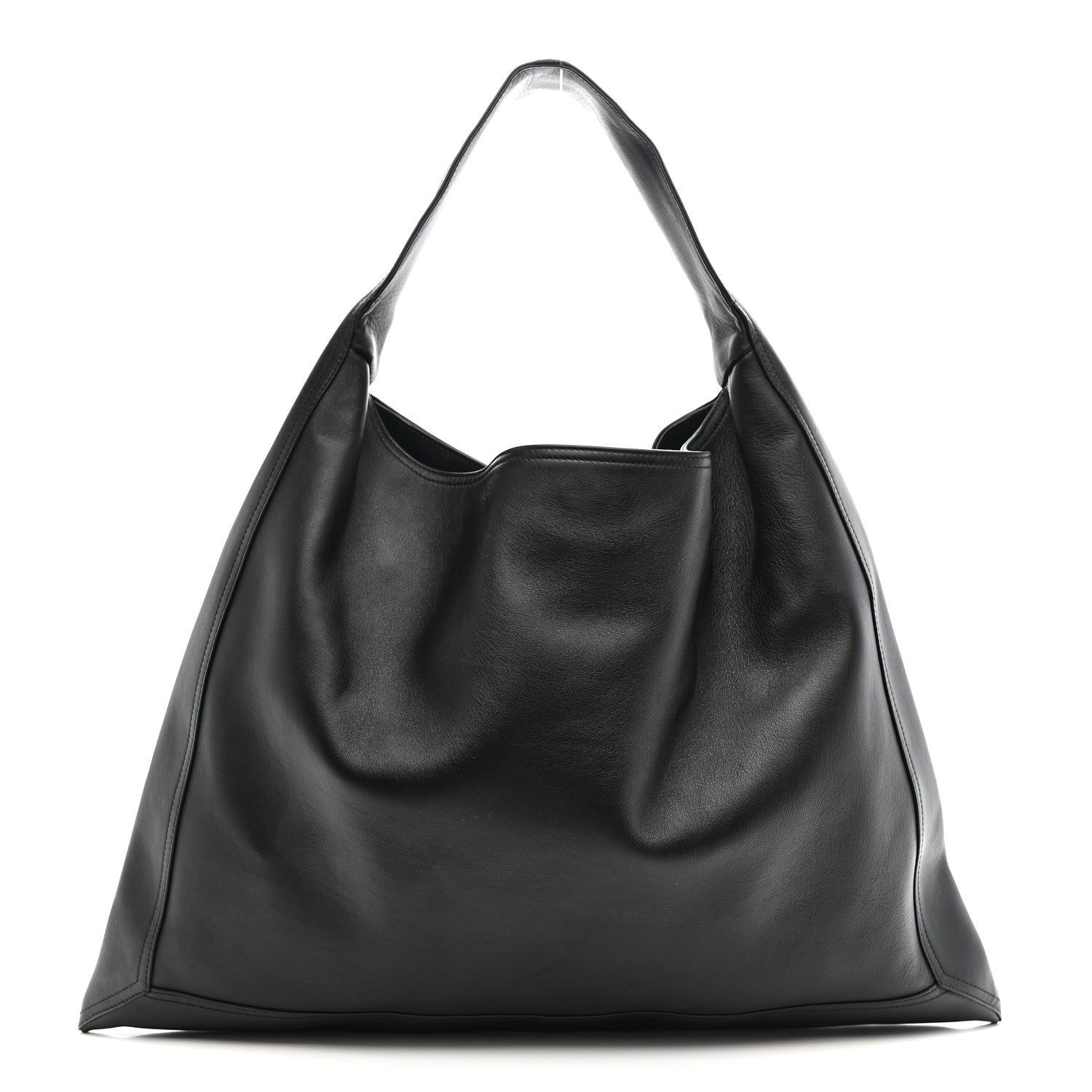 Bottega Veneta Silky Calfskin Large Hop Black 1 of 12
