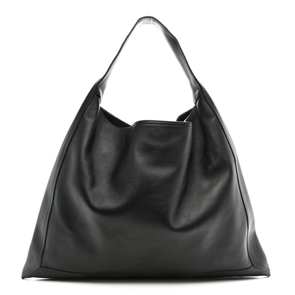 Bottega Veneta Silky Calfskin Large Hop Black 1 of 12