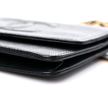 Chanel Caviar Timeless CC Wallet On Chain WOC Black 8 of 10