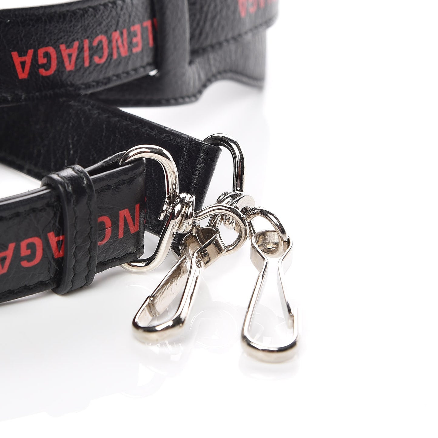 Agneau Classic Hardware Logo Shoulder Strap Black