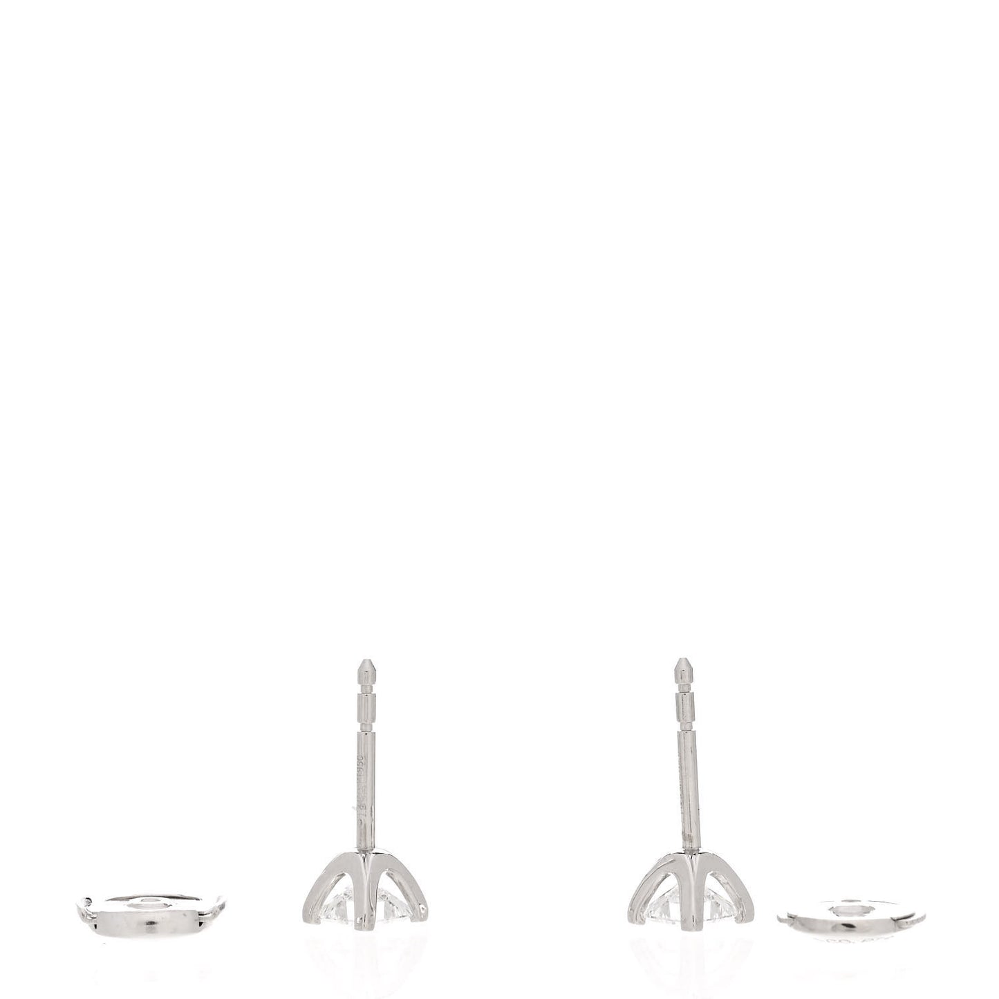 Platinum Diamond .60ctw Princess Cut Solitaire Earrings