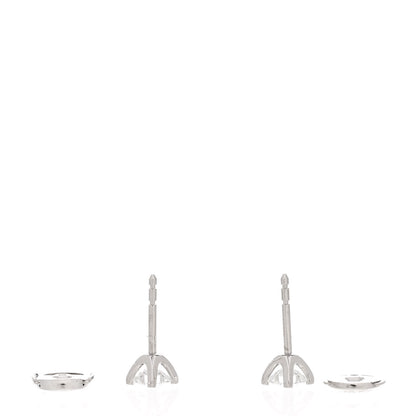 Tiffany Platinum Diamond .60ctw Princess Cut Solitaire Earrings 3 of 5