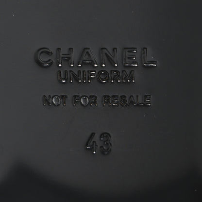 Chanel Lambskin Mens Stitched CC Loafers 43 Black 8 of 10