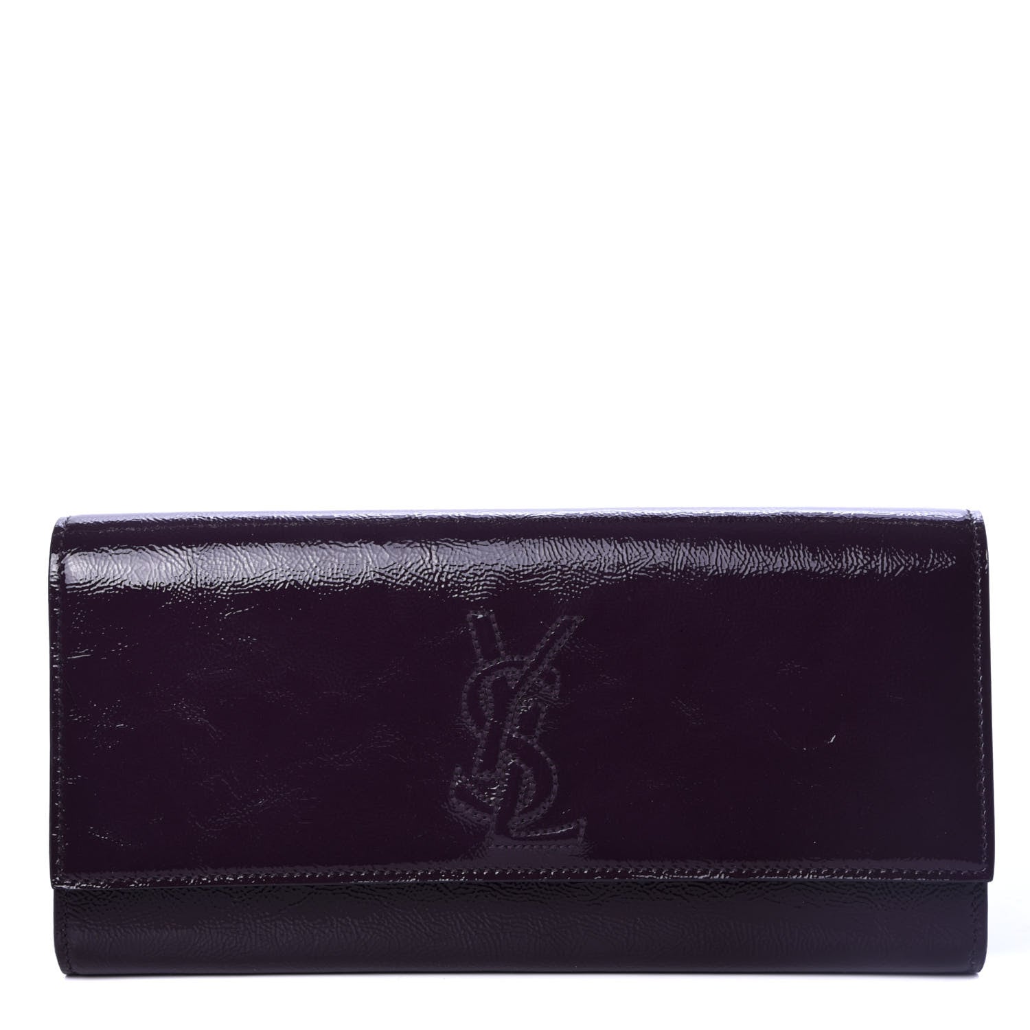 Saint Laurent Calfskin Small Belle De Jour Clutch Purple 1 of 6
