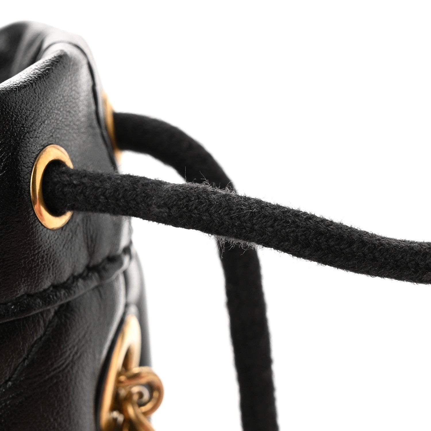 Gucci Calfskin Matelasse Mini GG Marmont 2.0 Bucket Bag Black 13 of 15