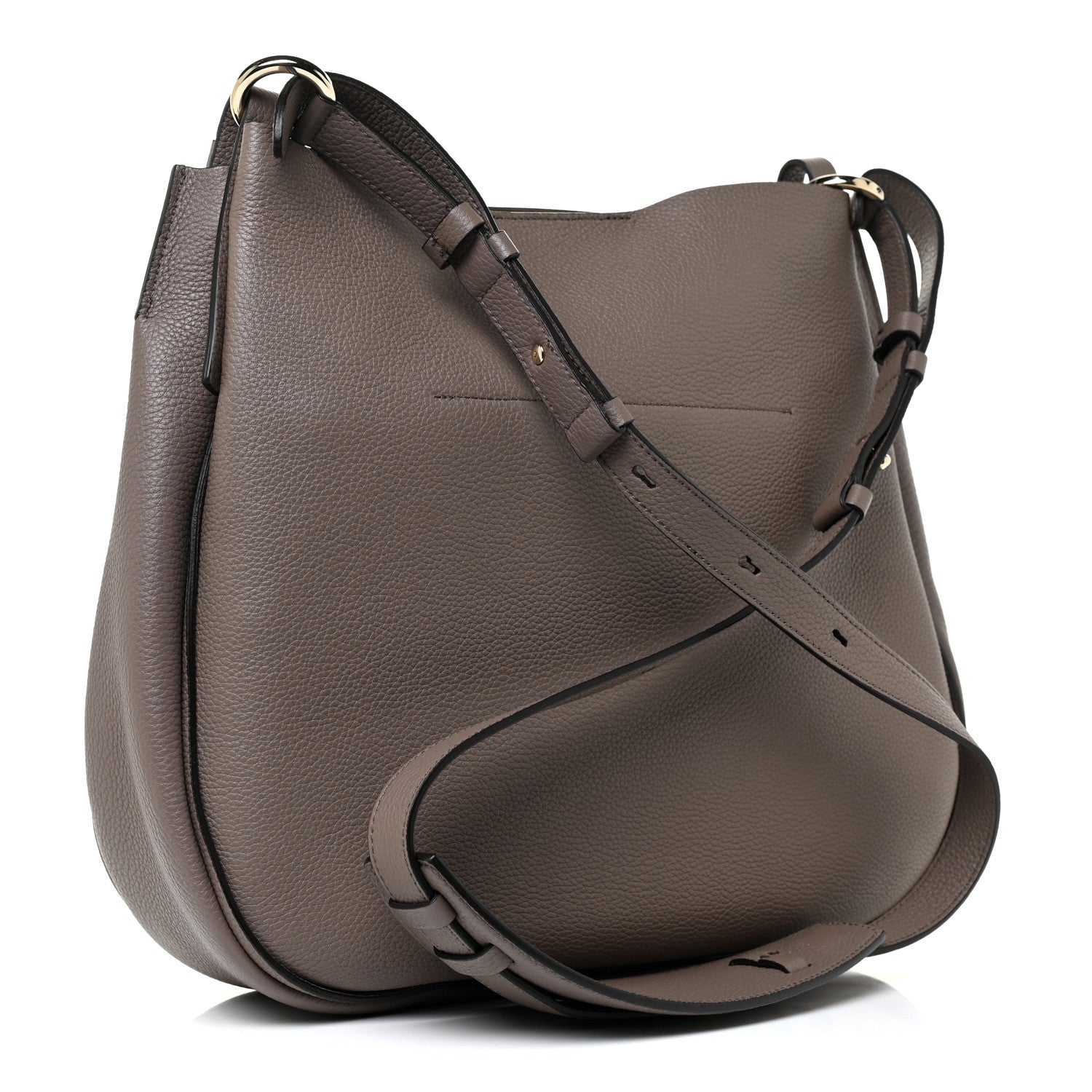 Salvatore Ferragamo Calfskin Reverse Hobo Gray 2 of 13