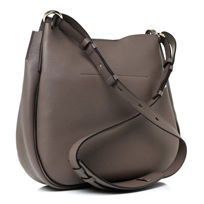 Salvatore Ferragamo Calfskin Reverse Hobo Gray 2 of 13