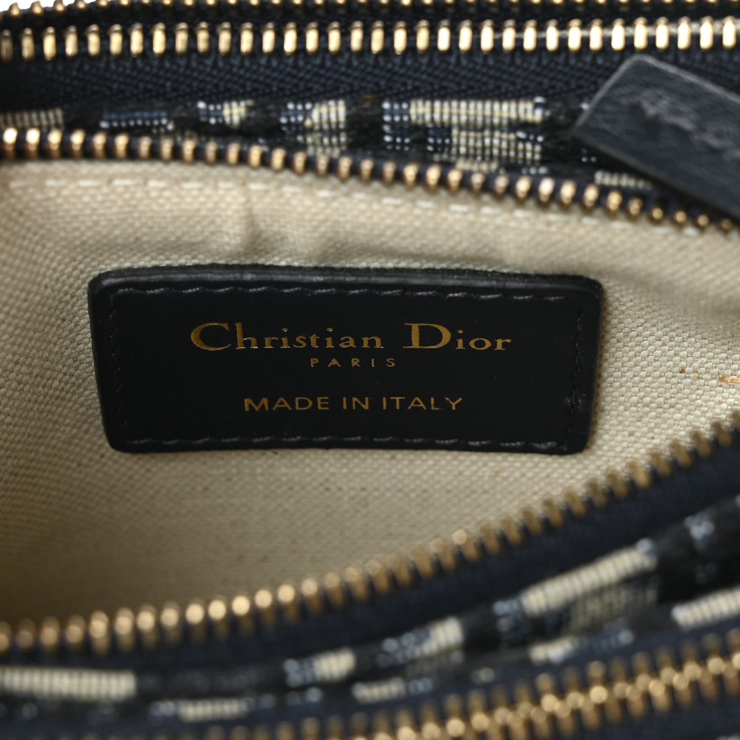Oblique Saddle Pouch With Strap Navy Blue