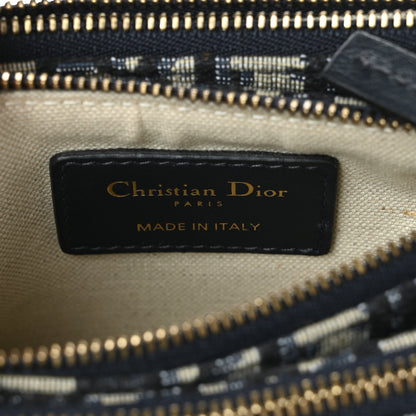 Christian Dior Oblique Saddle Pouch With Strap Navy Blue 8 of 11