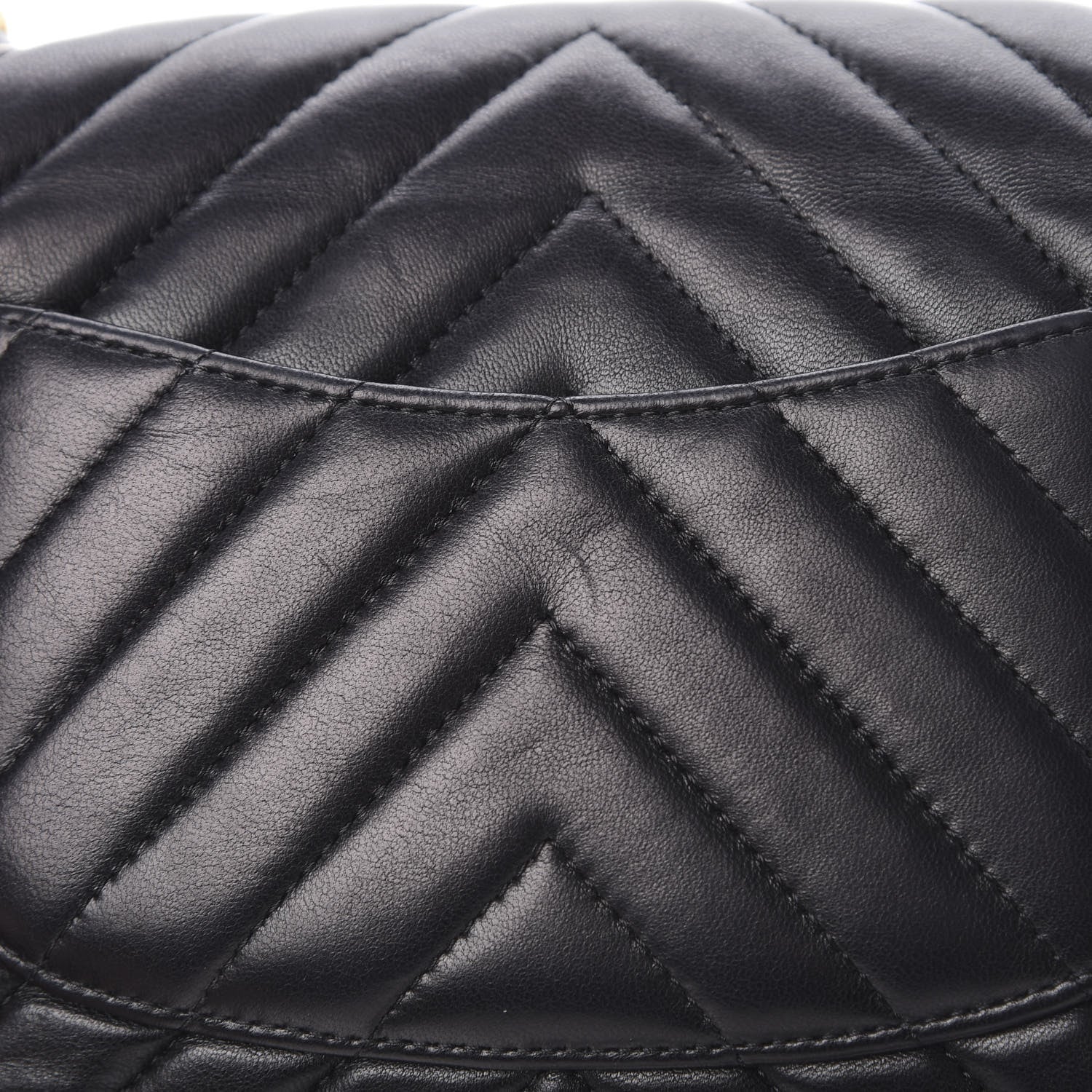 Chanel Lambskin Chevron Quilted Mini Rectangular Flap Black 13 of 13